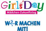 Logo des Girls Day 2018 mit Schriftzug Wir machen mit und LVermGeo-Logo
