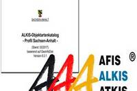 Titelseite des Objektartenkataloges und Wortbildmarke ALKIS